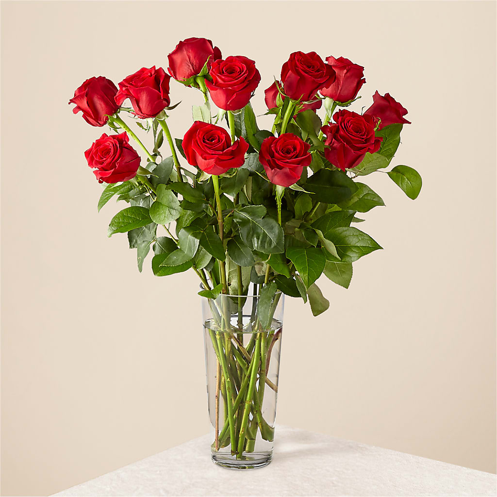 Long Stem Red Rose Bouquet – Le Bloom Floral, Le Mars IA