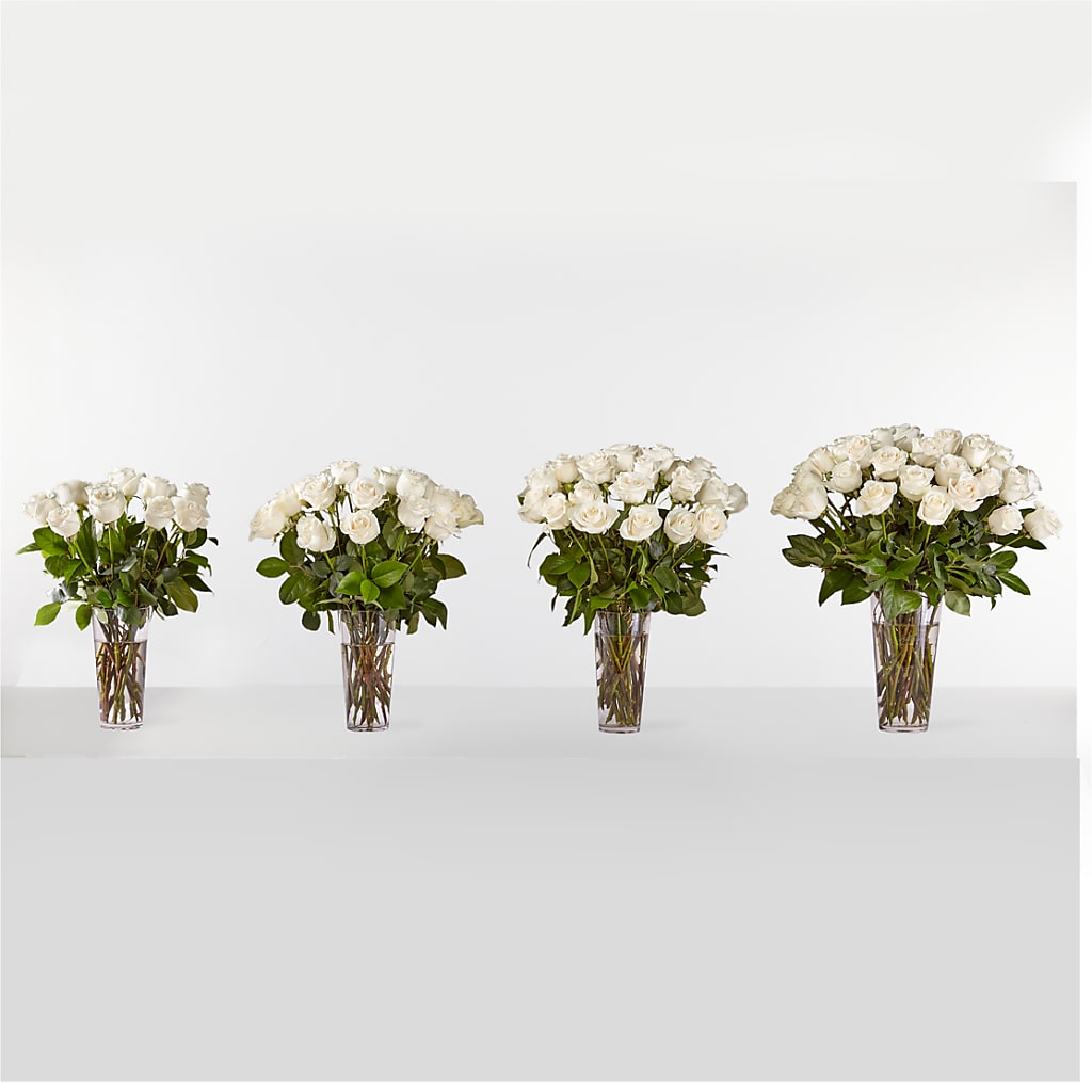 Long Stem White Rose Bouquet – Le Bloom Floral, Le Mars IA