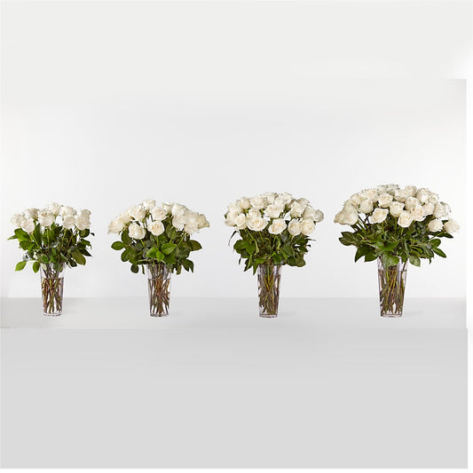 Long Stem White Rose Bouquet – Le Bloom Floral, Le Mars IA