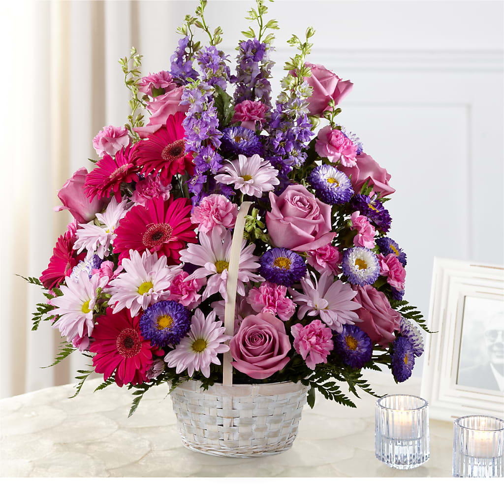 Pastel Peace Basket – Le Bloom Floral, Le Mars IA