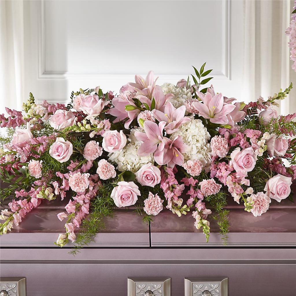 Life & Remembrance Casket Spray – Le Bloom Floral, Le Mars IA