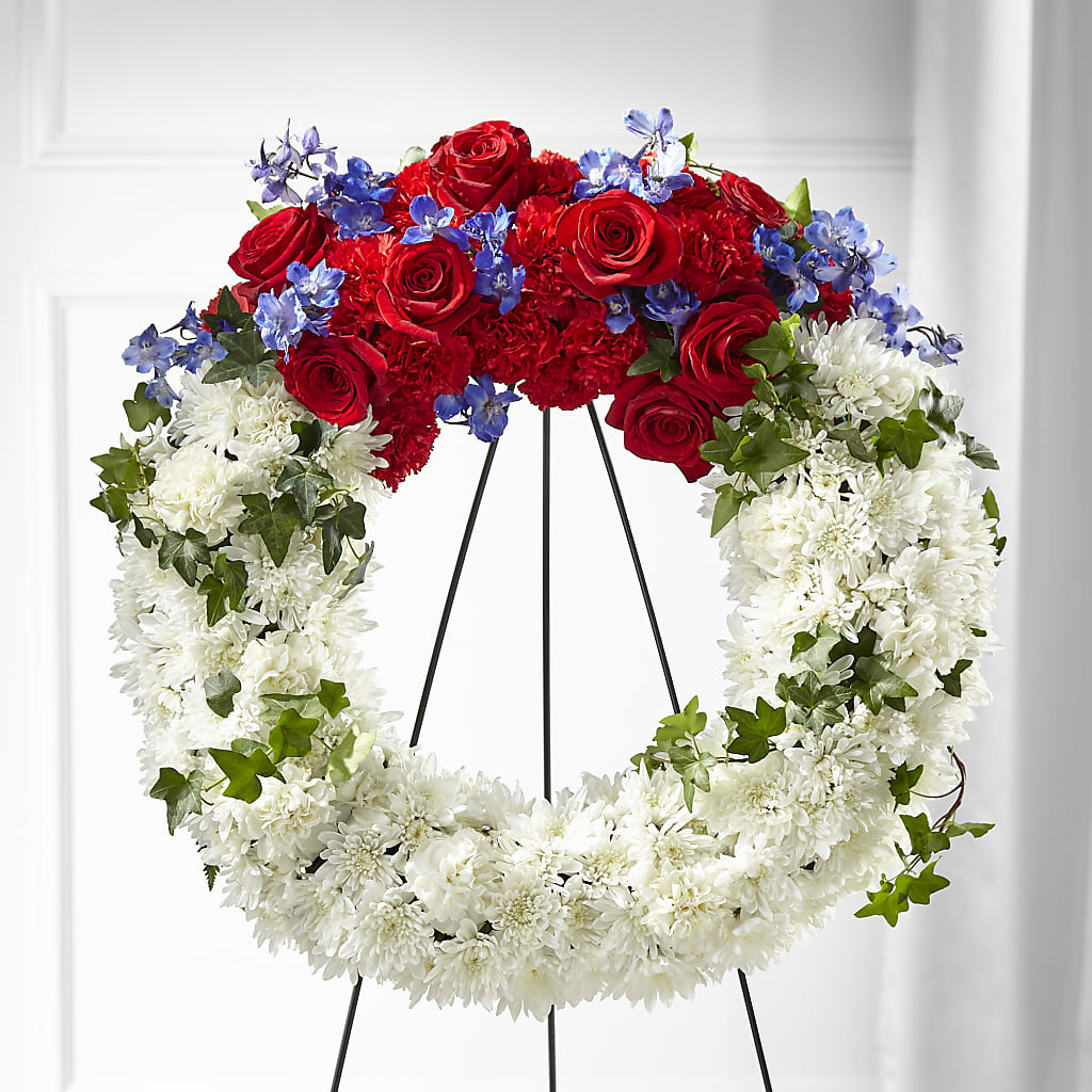 Patriotic Passion Wreath – Le Bloom Floral, Le Mars IA