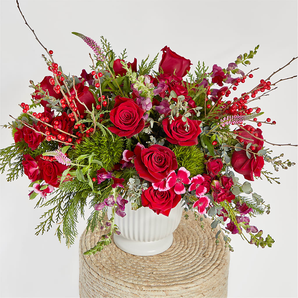 Big Red Bow Bouquet –  Le Bloom Floral, Le Mars IA