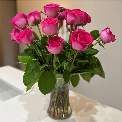 Long Stem Pink Rose Bouquet –  Le Bloom Floral, Le Mars IA