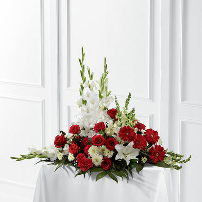 Crimson & White Arrangement –  Le Bloom Floral, Le Mars IA