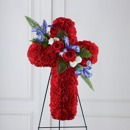 Faithful Hero Floral Cross –  Le Bloom Floral, Le Mars IA