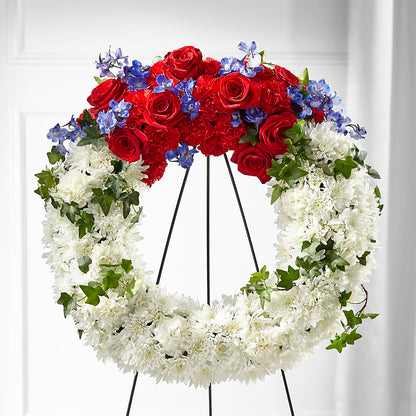 Patriotic Passion Wreath –  Le Bloom Floral, Le Mars IA