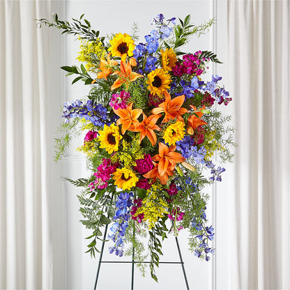 Sunlit Memories Standing Spray (Standard) –  Le Bloom Floral, Le Mars IA