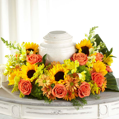 Faithful Sunflower Cremation Adornment –  Le Bloom Floral, Le Mars IA