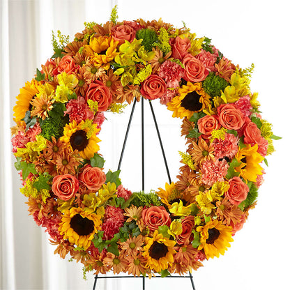 Autumnal Memories Wreath (Standard) –  Le Bloom Floral, Le Mars IA