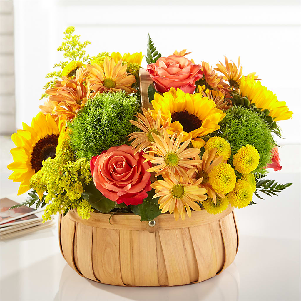 Harvest Sunflower Basket –  Le Bloom Floral, Le Mars IA