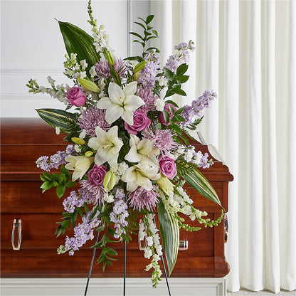 Grateful Hearts Standing Spray –  Le Bloom Floral, Le Mars IA