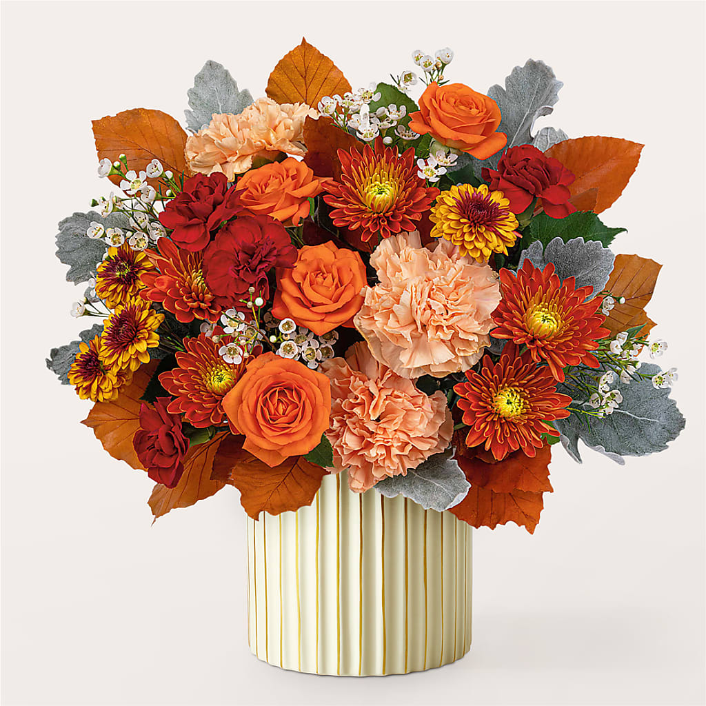 Merlot Bouquet with Ivory Vase –  Le Bloom Floral, Le Mars IA