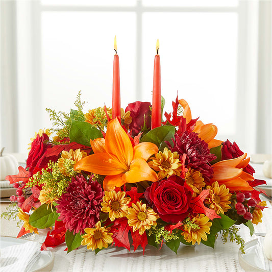 Autumn's Embrace Centerpiece –  Le Bloom Floral, Le Mars IA