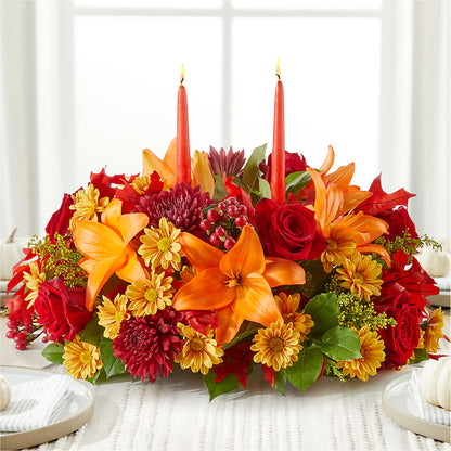 Autumn's Embrace Centerpiece –  Le Bloom Floral, Le Mars IA