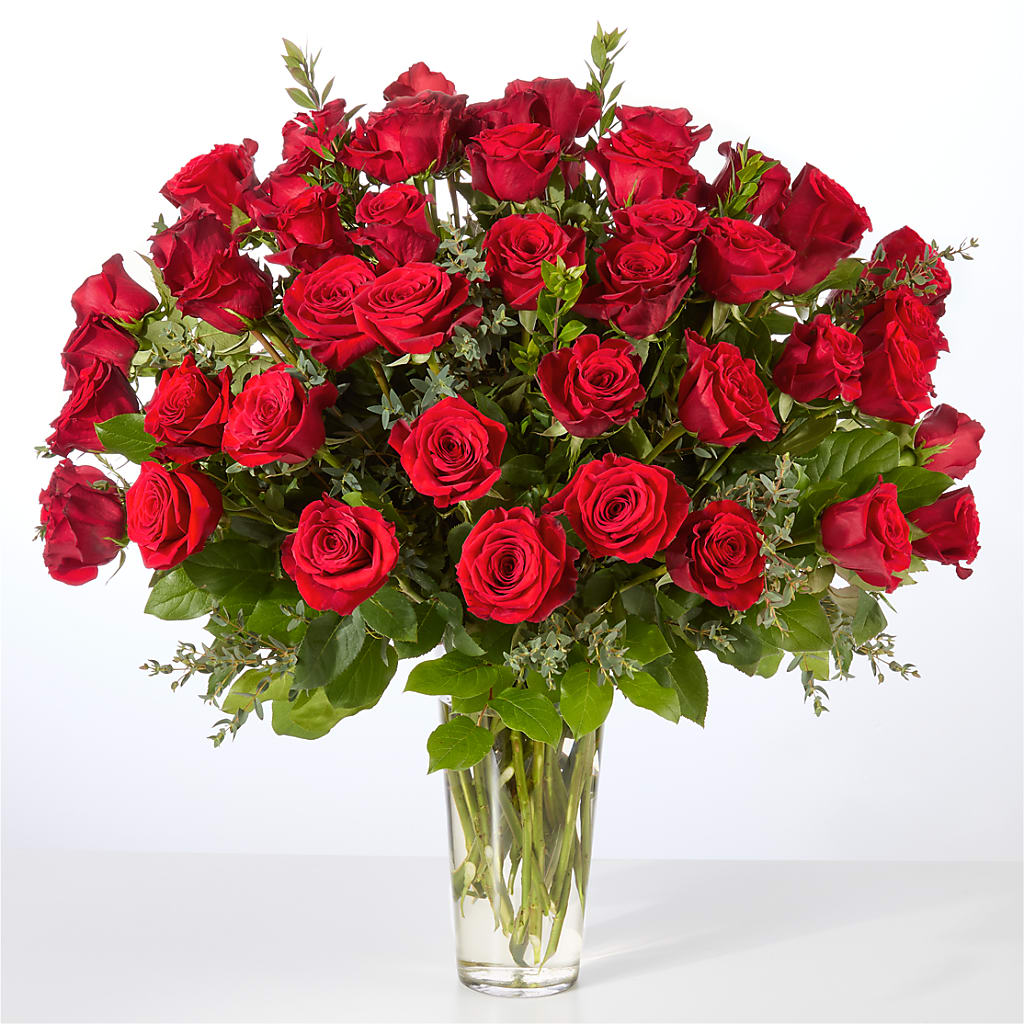 Forever Yours Fifty Stem Red Rose Bouquet –  Le Bloom Floral, Le Mars IA