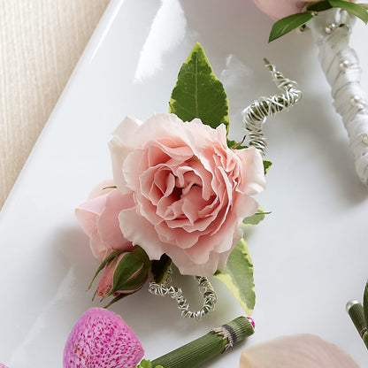 Pink Spray Rose Boutonniere –  Le Bloom Floral, Le Mars IA
