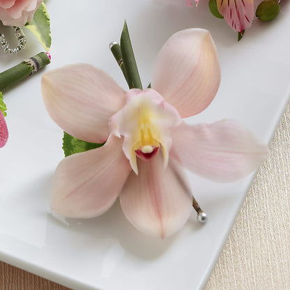 Pink Cymbidium Boutonniere –  Le Bloom Floral, Le Mars IA
