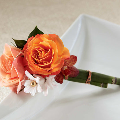 Sunset Dream Boutonniere –  Le Bloom Floral, Le Mars IA